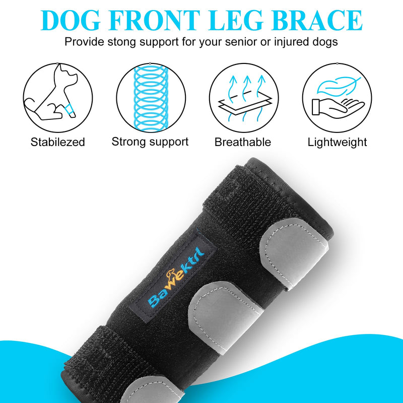 Dog Wrist Brace for Front Leg ,Carpal Brace for Dogs Prevents Injuries Sprains Helps with Loss of Stability Caused by Arthritis, Keep Joint Warm, Reduces Pain Inflammation（Pair） L/XL