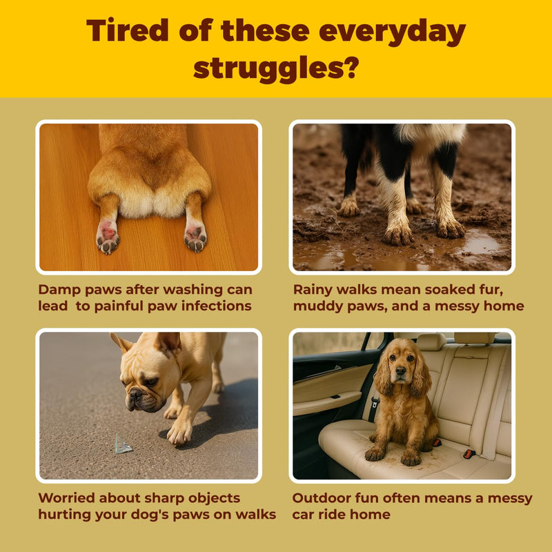 Disposable Dog Booties for Dogs & Cats, Waterproof & Breathable Paw Protectors with Integrated Medical-Grade Self-Adhesive Bandage – Easy On/Off, Prevent Licking & Wound Recovery, 20 Pack (Medium) M (17-33 lbs) - PawsPlanet Australia