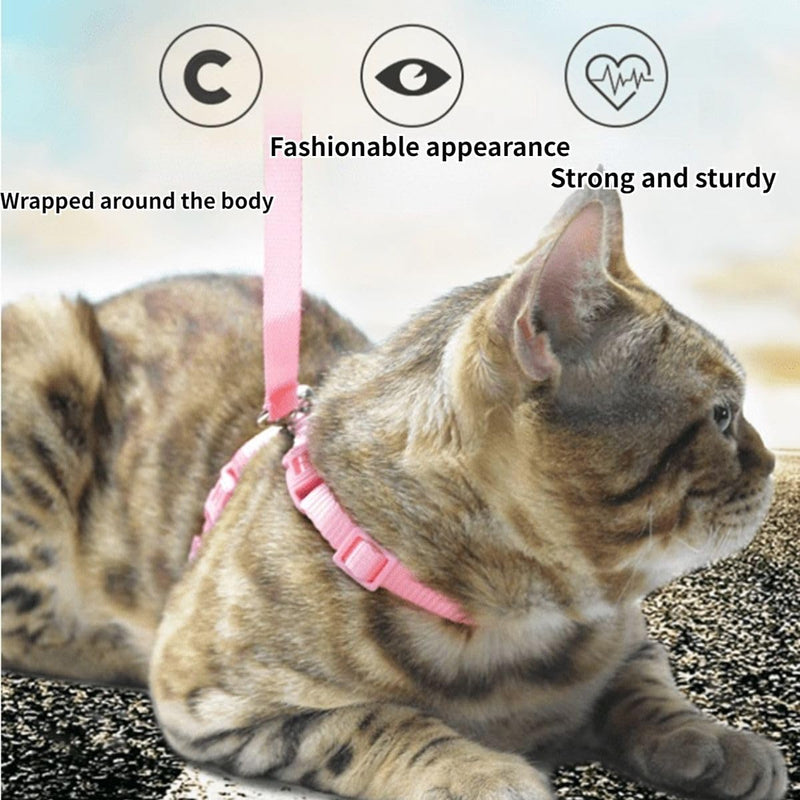 Rabbit Bunny Harness with Leash Adjustable Soft Nylon Harness Rabbit Vest Harness Lead Leash Pink Blue Lead Leash All Season for Small Animals (Blue,S) S - PawsPlanet Australia