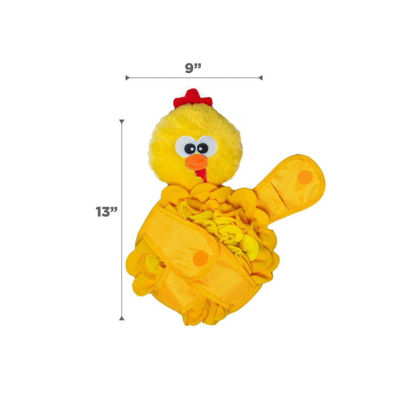 Outward Hound by Nina Ottosson Snuffle Palz Plush Snuffle Mat Dog Treat Puzzle, Non-Slip, Yellow, Chicken Snuffle Palz Chicken - PawsPlanet Australia