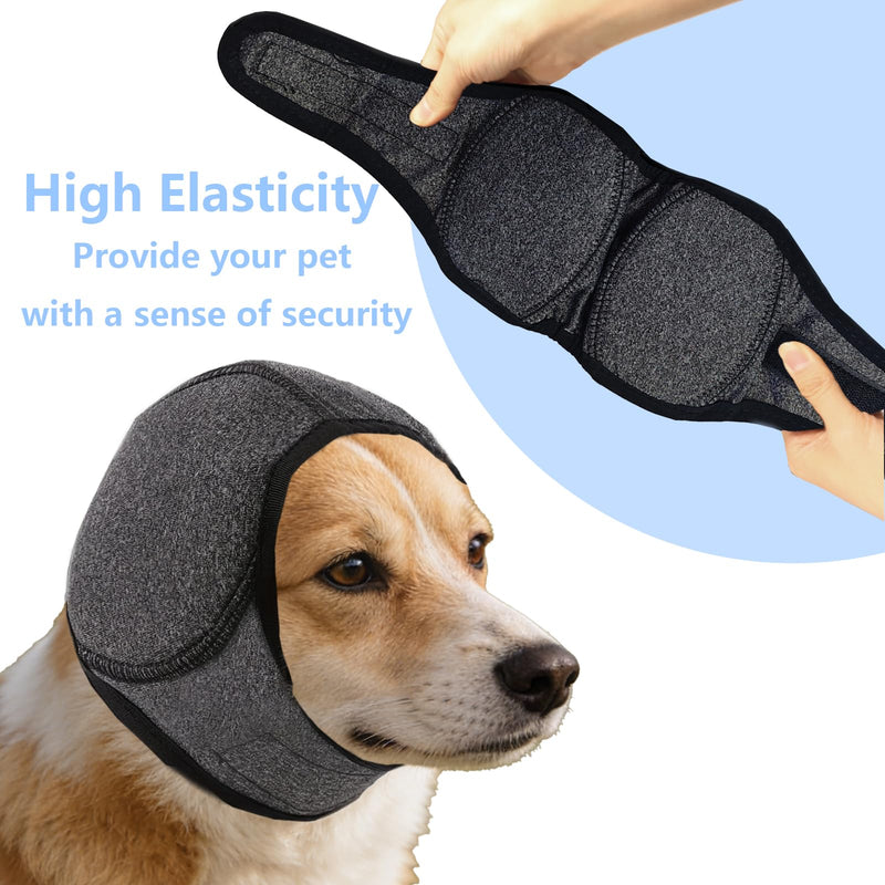 2 Pieces Dog Ear Muffs Dog Snood Ear Protector for Anxiety Relief and Grooming, Pet Dog Earmuff Ear Protectors for Comfort During Outdoor Activity, Cold Weather, Bath (M) M