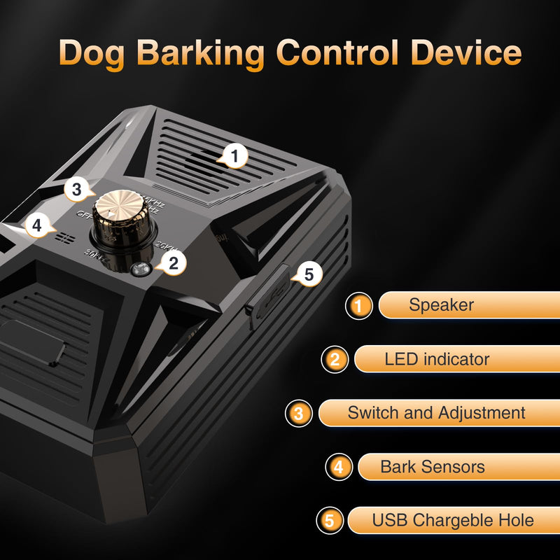 Anti-Bark Device, 3 Ultrasonic Dog Repellent Devices with Adjustable Frequency, 50 Feet Effective Range, Pet Gentle Device Sonic Bark - PawsPlanet Australia