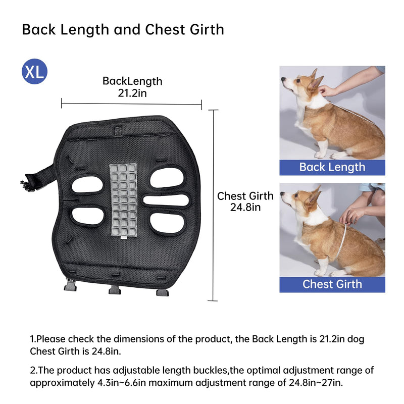 Dog Backpack Carrier for Small Dogs,Dog Lift Harness,Adjustable Padded Breathable Straps for Dogs, Disabled, Joint Injuries, Arthritis,XL(24-35LBS) XL Black - PawsPlanet Australia