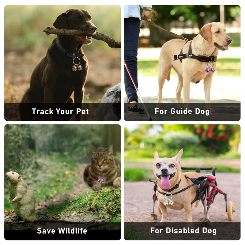 Bells for Dog Collars, Extra Loud Cat Bells & Dog Bells for Pet Tracking & Falconry, Durable Brass Collar Charms with Swivel Lobster Clasp Bronze - PawsPlanet Australia