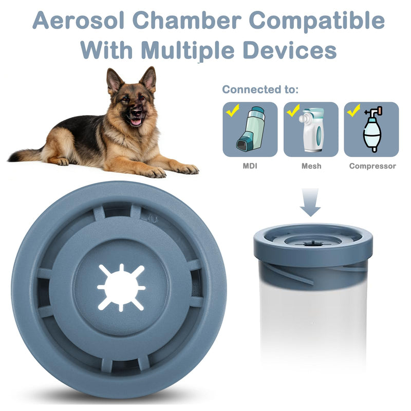 Inhaler Spacer for Large Dogs, pet aerosol Chamber with Silicone Dog mask for Large Dogs, for First aid at Home or Outdoors L - PawsPlanet Australia