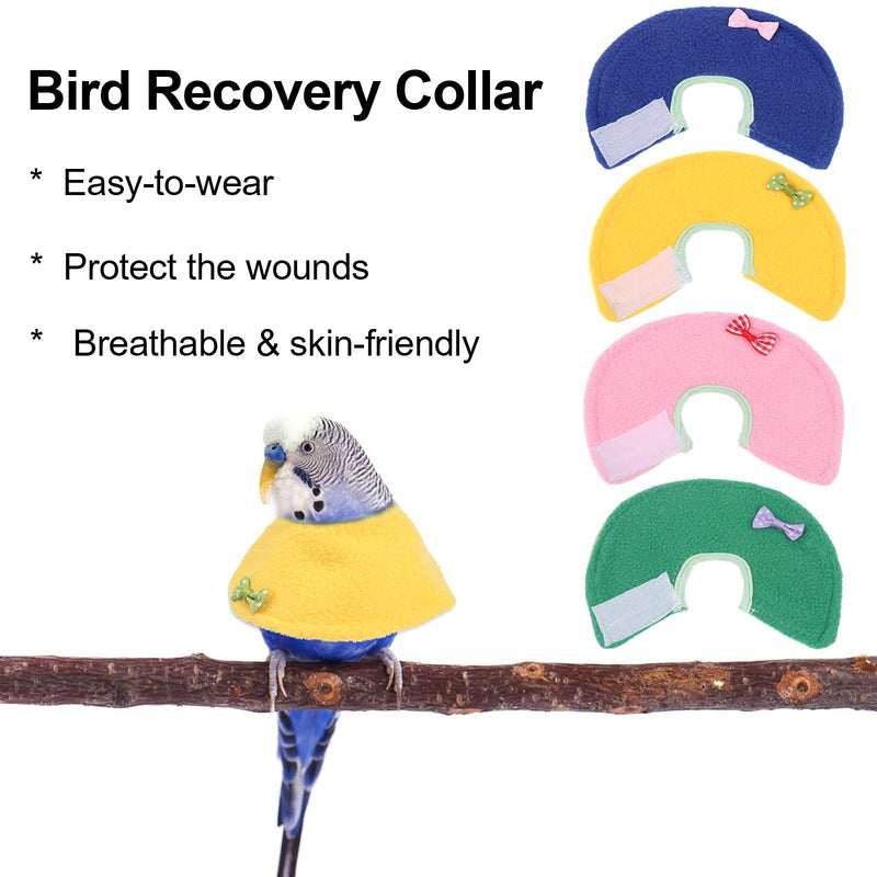 4 Pcs Bird Cone Collar Pet Anti-bite Elizabethan Collar Parrot Recovery Cone Protective Recovery Cones for Budgerigar Cockatiel Lovebirds Cockatoo Parrots (M) Medium - PawsPlanet Australia