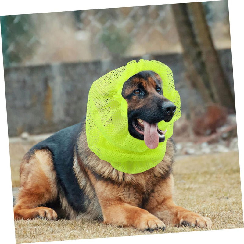 Toyvian Breathable Dog Ear Protection for Long Ears Ear Bandage for Hematomas Breathable Ear Cover for Pets Mesh Head Cover for Dogs Insect Protection for Pet Supplies Yellow