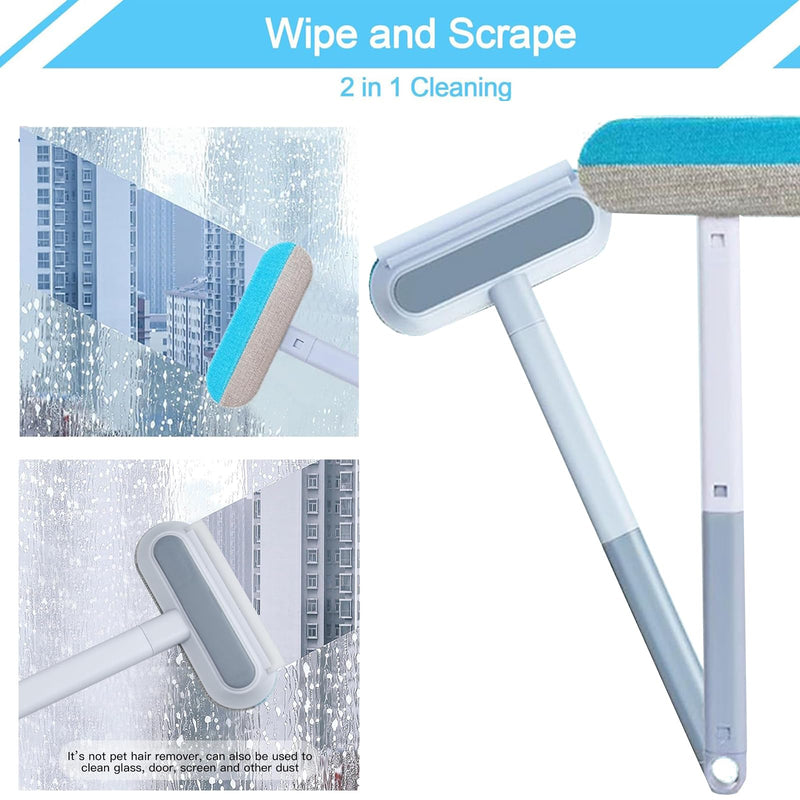 4 in 1 Pet Hair Remover, Reusable, Effective Cat and Dog Hair Removal Cleaning Tool with 17-Inch Extra Long Handle Multifunctional Fur Lint Brush for Couch, Furniture, Carpet, Clothes, Bedding - PawsPlanet Australia
