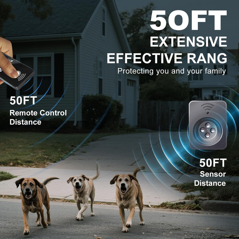 Anti Barking Device for Dogs-Ultra Sonic Dog Bark Deterrent Devices Long Range 50ft | Ultimate Ultrasonic Bark Control Device for Dogs | 3 Modes Ultrasonic Bark Box，Silencer Dog Barking Indoor/Outdoor Upgraded version - PawsPlanet Australia