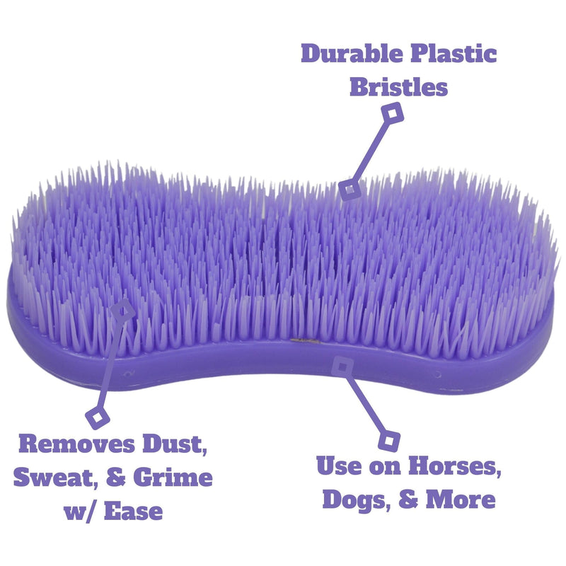 Intrepid International Magic Horse Brush, for Horse Grooming Kit w/Durable Plastic Bristles, Horse Brushes for Grooming, Light Purple - PawsPlanet Australia
