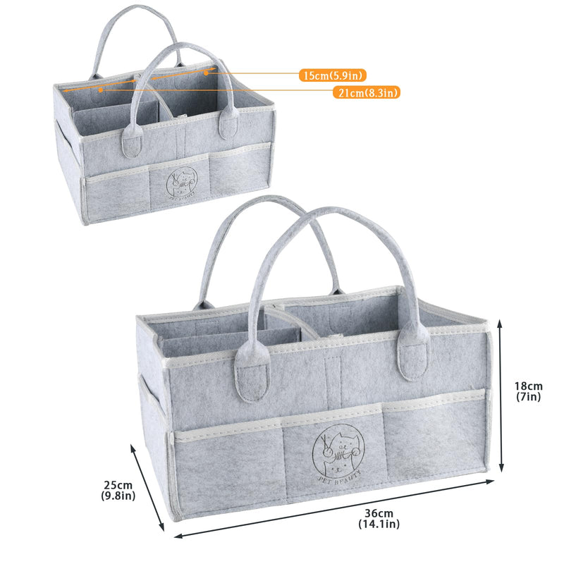 Felt Pet Dog Grooming Bag,Dog Storage Organizer for Grooming Supplies,Portable Tote Organizer for Pet Stuff,Ideal for Dog Cat Toys,Blanket, Shampoo,Trimmer,Clipper,Combo,Brush - PawsPlanet Australia