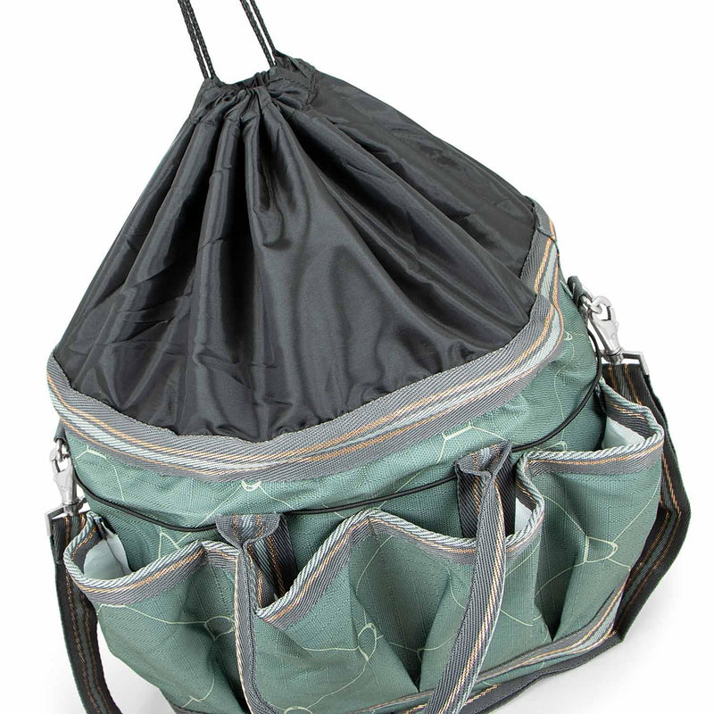 Jeffers Poplar Head Grooming Bag – Horse Grooming Organizer Tote with Pockets for Brushes, Tools, Clippers, Shampoo, Detangler – Stable Barn Kit Carrier for Horses, Pets, Spruce Stirrup Irons