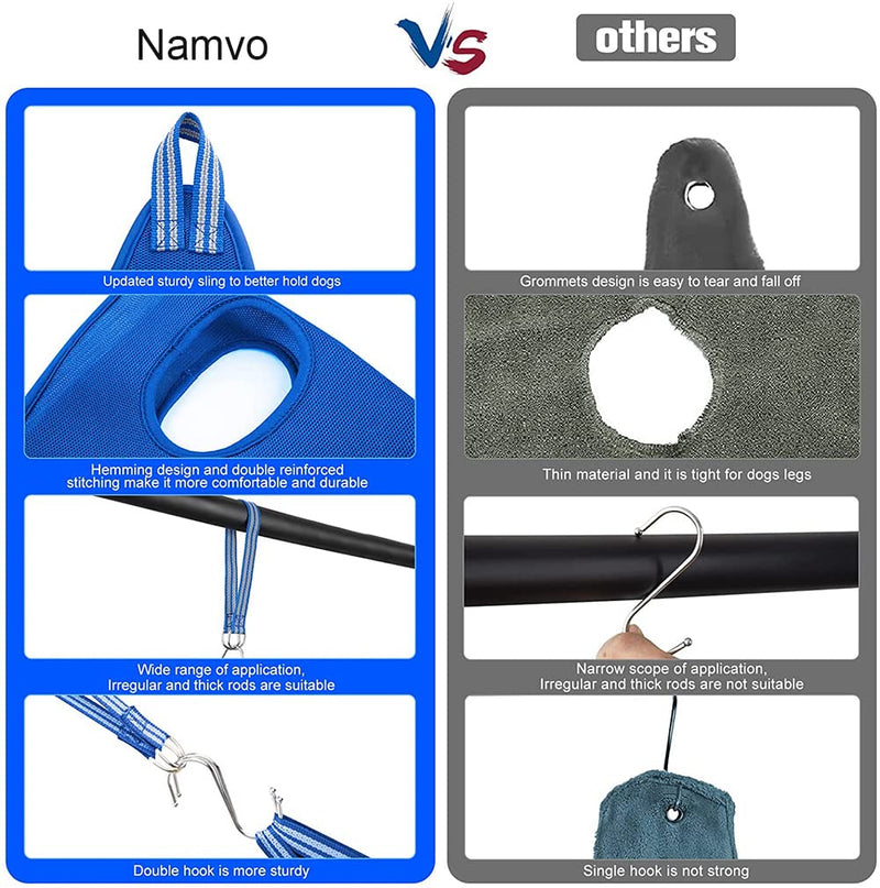 Dog Grooming Hammock Pet Grooming Hammock Harness for Small and Medium Dogs, Dog Cat Hammock Helper Restraint Bag Hanging Harness for Nail Trimming Pet Grooming Table Shower & Bath Accessories