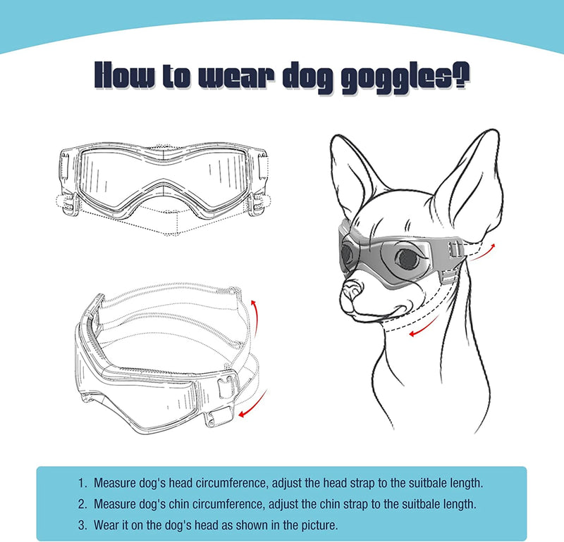 PETLESO Dog Goggles for Small Dogs with Helmet, 2pcs Dog Sunglasses and Dog Helmet Set for Small Medium Dog Outdoor Driving Walking, Black - PawsPlanet Australia