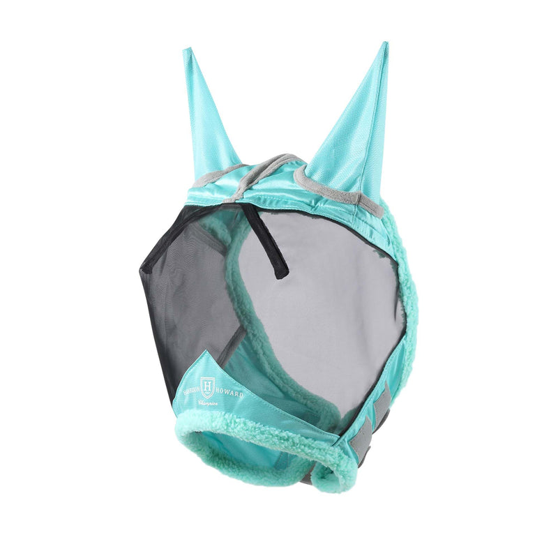 Harrison Howard Horse Fly Mask UV Protective Fine Mesh with Extra Wool Soft Touch on Skin Fly and UV Protection Summer Mint L - PawsPlanet Australia