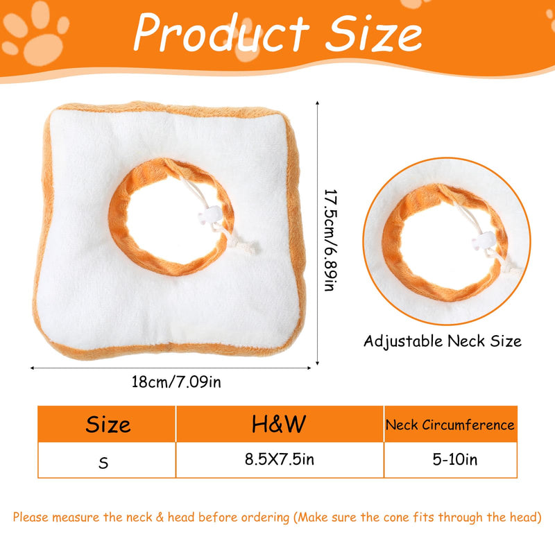 Adjustable Cat Cone Soft Cat Recovery Collar Kitten Cones After Surgery Neutering Toast Pet Neck Strap to Stop Licking Lightweight Comfortable Elizabethan Collar for Puppies Kitten Adult Cats