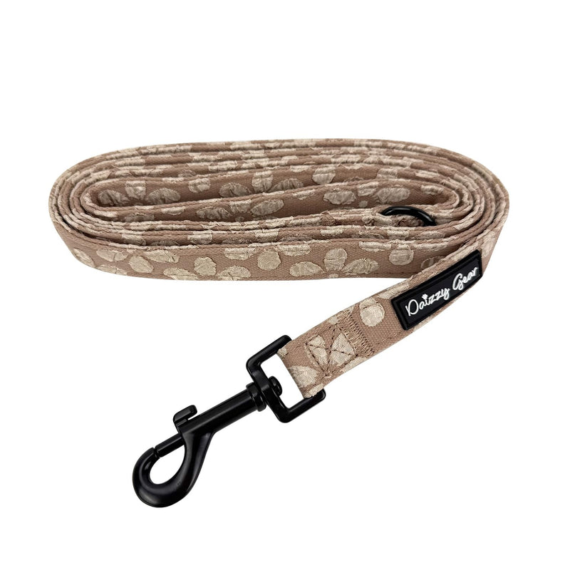 Cute Large Dog Harness Set – No Pull, All Weather, Breathable Harness and Leash Set with Collar, Bandana, Sailor Bow & Poop Bag Holder – Adjustable, Soft & Stylish – Cocoa Bloom on Jacquard Fabric - PawsPlanet Australia