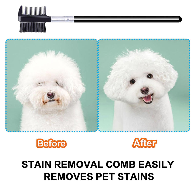 5 Pack Flea Lice Comb,Stainless Steel Dog Cat Grooming Combs With Rounded Teeth,Double-Sided Tear Stain Remover,Dematting Comb For Dogs Cats Ideal For All Types Of Small, Medium, Large Pets (Pink) Pink - PawsPlanet Australia