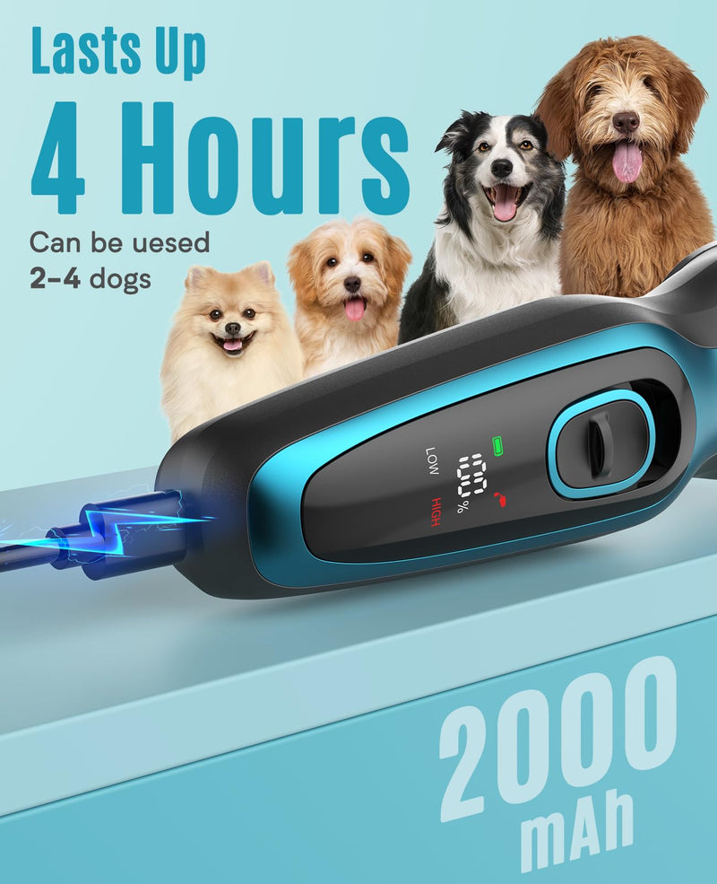 oneisall Dog Clippers for Grooming for Thick Coats with Detachable Stainless Steel Blade Cordless Rechargeable Dog Grooming Kit for Full Body DTJ001 - PawsPlanet Australia