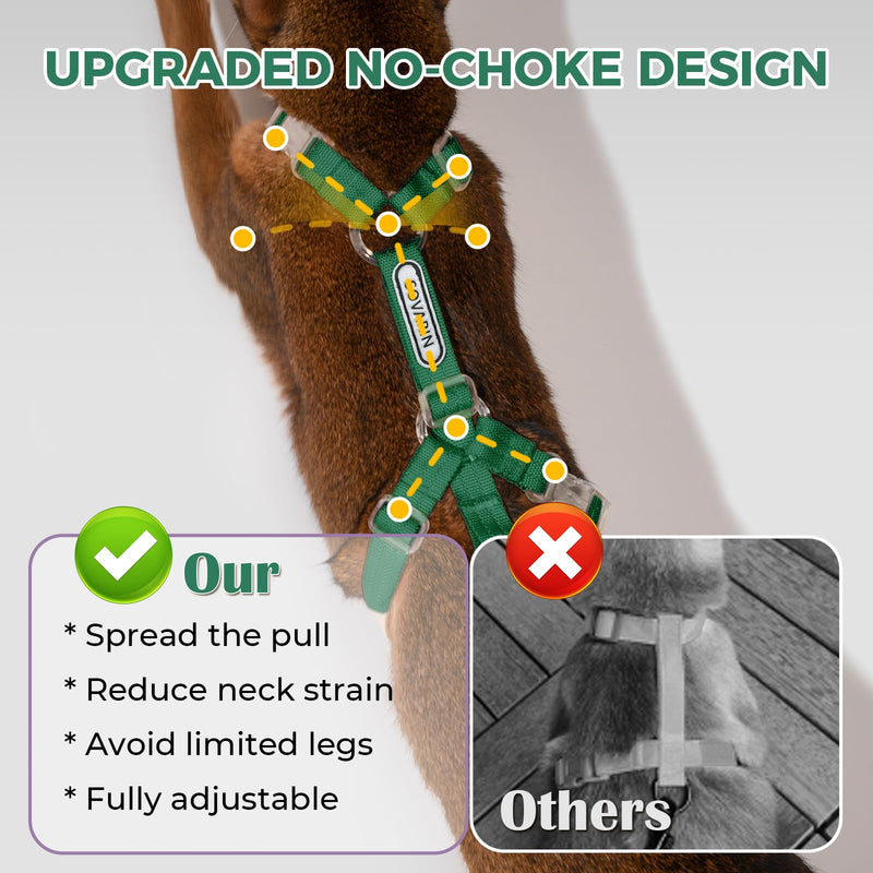 Cat Harness and Leash Set - Green Lightweight Soft Kitten Harness Escape Proof, Adjustable Travel Pet Harness for Walking，Easy Control Comfortable Outdoor (Green, One Size Fits All) - PawsPlanet Australia