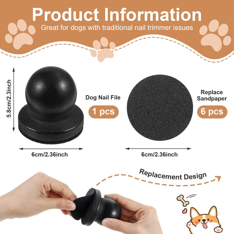 Dog Nail File with 6Pcs Replaceable Filing Disc, Dog Scratch Board for Safe and Easy Nail Care, Dog Nail Scratch Board Ensures Smooth and Healthy Nails for Dogs and Cats - PawsPlanet Australia