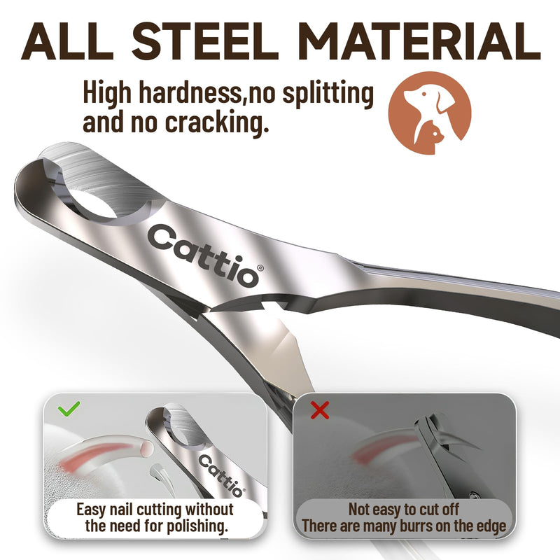 Dog Nail Clippers - All Steel Material, Built-in Spring,Heavy Duty Dog Nail Trimmer Full Metal Razor Sharp Professional for All Dogs Cats with Thick Toena,Dog Nail Trimmers Dog Nail Clippers (Glossy) - PawsPlanet Australia