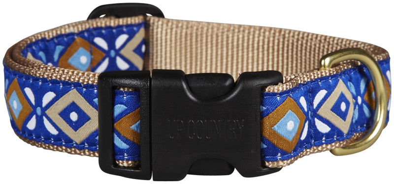 Up Country Aztec Blue Dog Collar - Small - PawsPlanet Australia