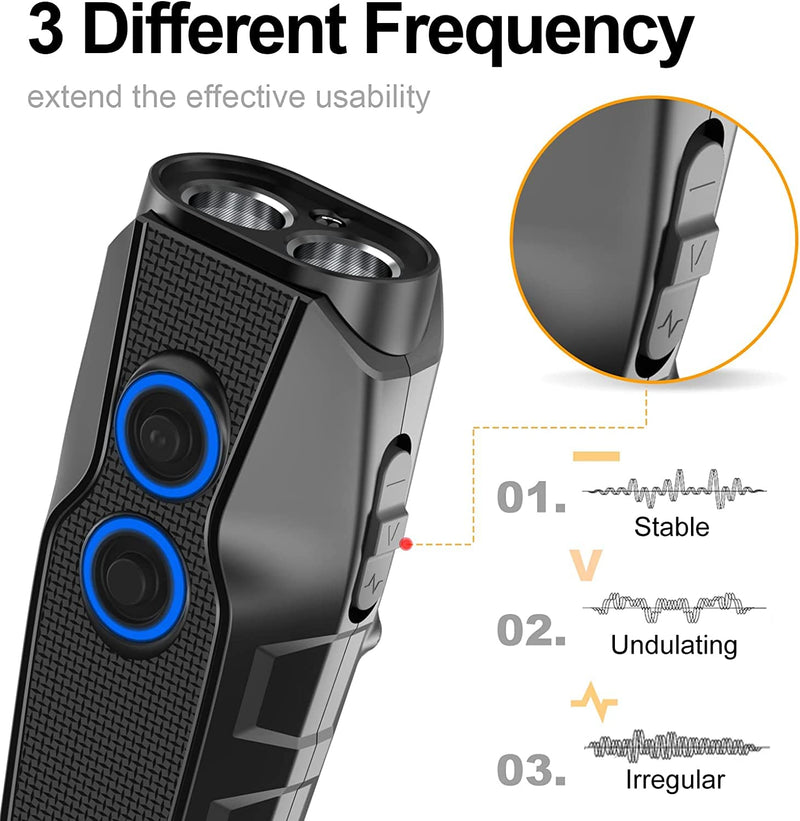Dog Bark Deterrent Devices & Anti Barking Device for Dogs Indoor Outdoor Barking Control Devices with Led Lights Ultrasonic Bark Stopper Behavior Training Long-Lasting Rechargeable Battery - PawsPlanet Australia
