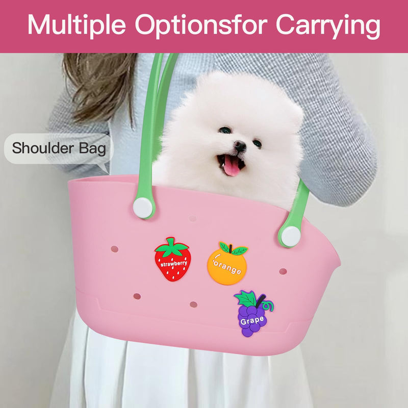 Dog Carriers for Small Dogs,Lightweight Dog and Puppies Tote Bag Carrier,Suitable for Small Dogs and Cats Traveling,Fits Dogs 4 lbs to 8 lbs,Fashion Beach Bag,Outing, Travel,Pink - PawsPlanet Australia