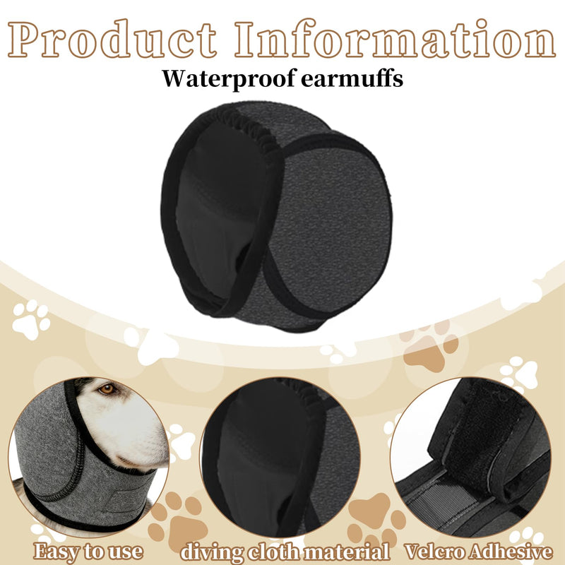 Dog Ear Defenders,Waterproof and Comfortable Dog Snood Ear Protectors,Comfortable Quiet,Shower Cap Pet Supplies,for dogs with a head circumference of 35–48 cm,for Bath Grooming Thunder Fireworks (M)
