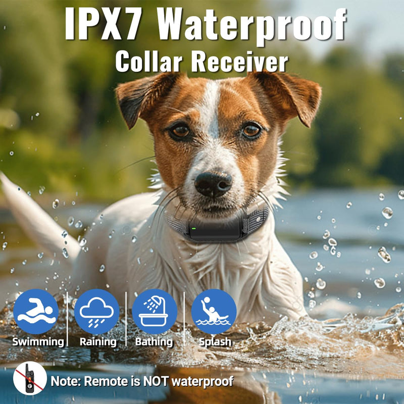 Dog Shock Collar with Remote Control Shock Collar for Dogs, 4 Training Modes Vibration, Beep, Shock, Flashlight IPX7 Waterproof Keypad Lock Rechargeable E-Collar for All Breed - PawsPlanet Australia