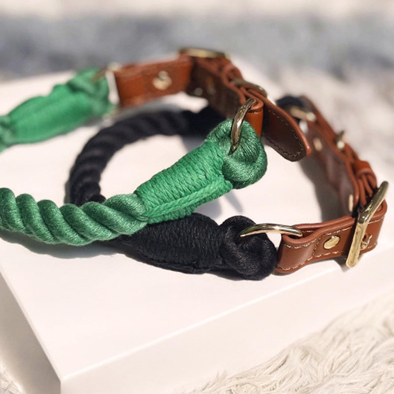 Classic Cotton Dog Collar, Stylish and Robust, Ideal for Small Owners, Quality Pet Accessories, Durable Collar