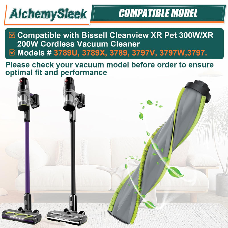 2 Pack Brush Roll Replacement for Bissell Cleanview XR Pet 300W/ Cleanview XR 200W/ Powerlifter Turbo Cordless Stick Vacuum Cleaner 3789X, 3789U, 3789, 3797V, 3797W, 3797 (Green)