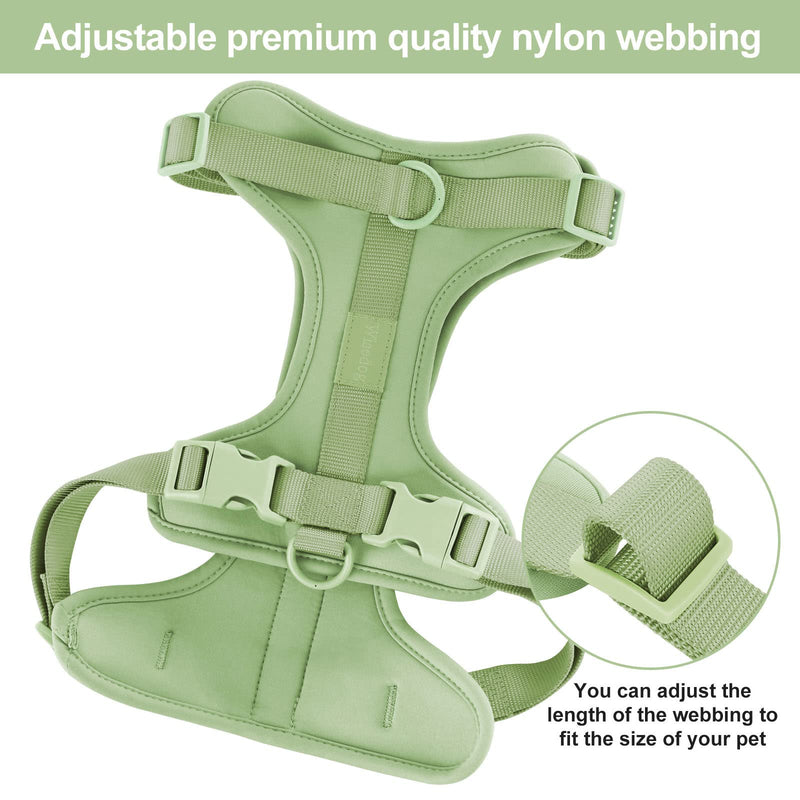 Wisedog No Pull Lightweight Dog Vest Harness with Soft and Comfortable Cushion, Breathable Mesh, for Small Medium Large Dogs Walking S(Neck: 9.84"-14.17";Chest: 14.17"-22.05") Mint Green - PawsPlanet Australia