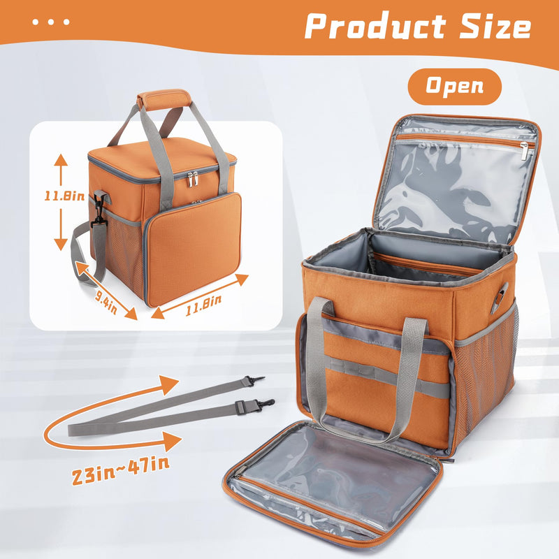 SMYV Pet Grooming Bag for Dog Grooming Supplies, Dog Tote Travel Bag for Pets Grooming Tools Kit Accessories - Orange - PawsPlanet Australia