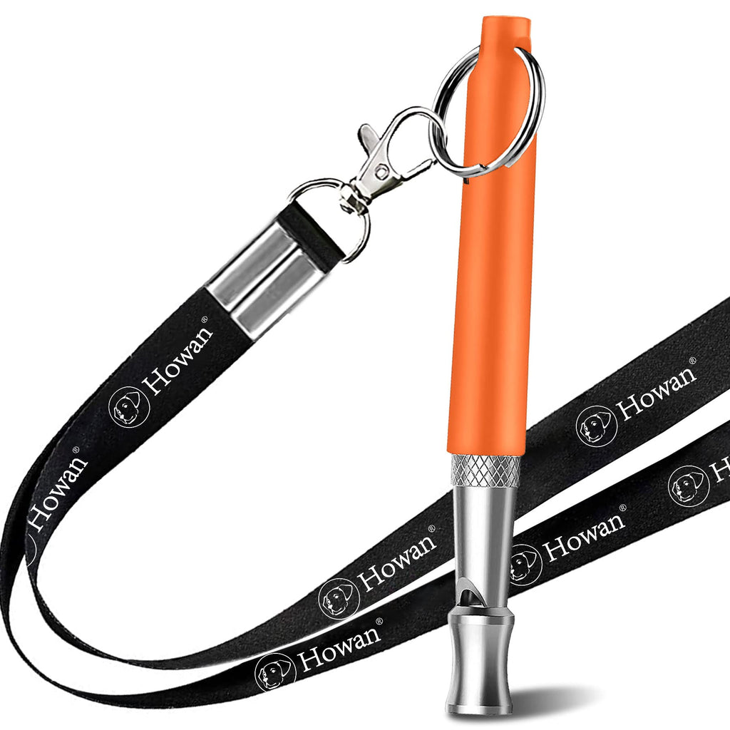 Dog Whistle,Adjustable Pitch for Stop Barking Recall.Training-,Professional.Dogs Training,Whistles, Tool for with Free.Black.StrapLanyard, orange7