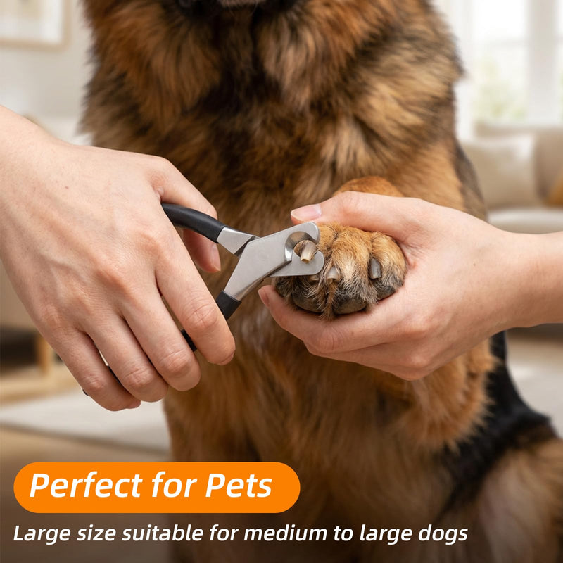 Stainless Steel Dog Nail Clippers, Heavy Duty Pet Nail Trimmer with Small Nail File Full Metal Professional Clipper for Large Medium Small Dogs Cats - PawsPlanet Australia