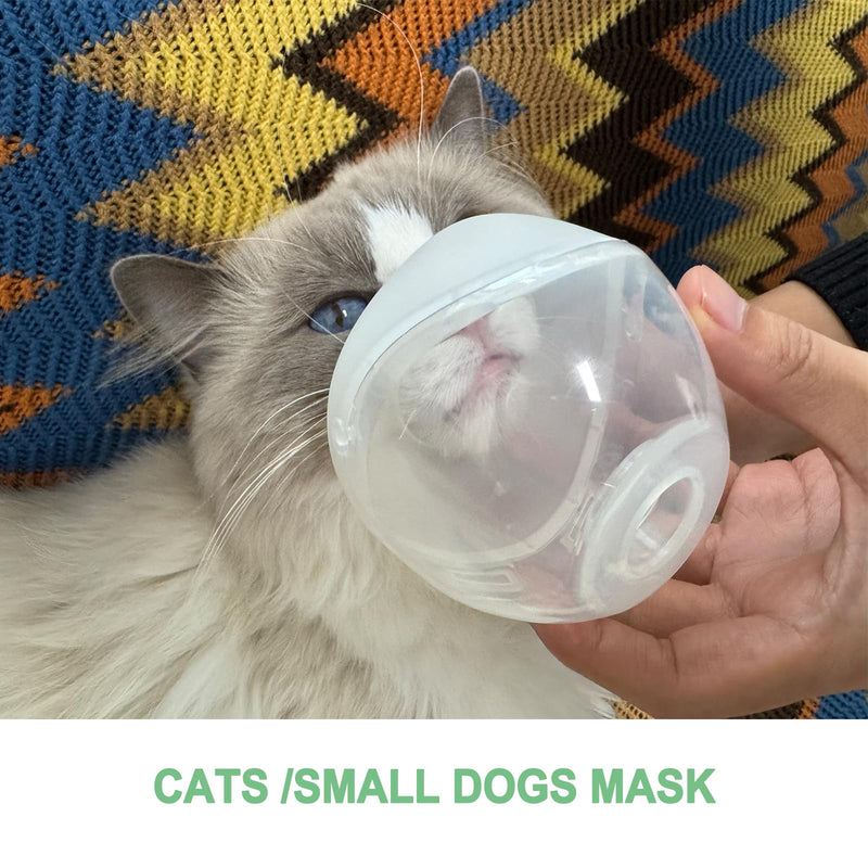 Cat Inhaler Mask, Oxygen Mask for Cats and Puppies, Pet Oxygen Mask and Tube, Suitable for Cats and Small Dogs (Equipment Not Included) （S） S - PawsPlanet Australia