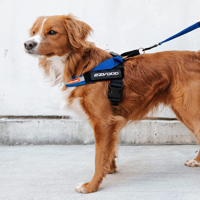 EZYDOG Express Dog Harness | Dog Harness for Small, Medium and Large Dogs, Angled Ergonomic Design, Moulded Grip Handle, Easy Release Side Buckle (M, Pink)