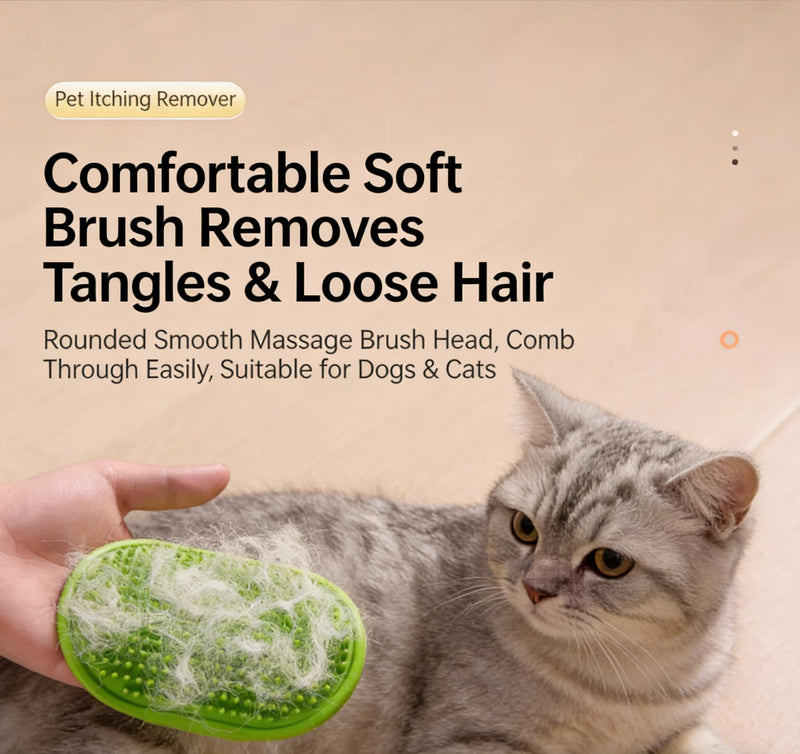 5-Pack Cat Self Groomer Brush with Adjustable Strap, Soft TPR Massage Grooming Pad with 297 Rounded Teeth, Fits 1.38-2.17in (35-55mm) Posts, Easy to Clean, Green - PawsPlanet Australia
