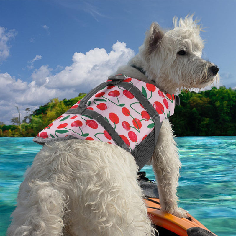 Doglay Dog Life Jacket, Dog Life Vest for Swimming Boating, Adjustable Puppy Life Jacket with Reflective Stripes, Superior Buoyancy Pet Swimming Vest for Small Medium and Large Dogs Cherry X-Small - PawsPlanet Australia