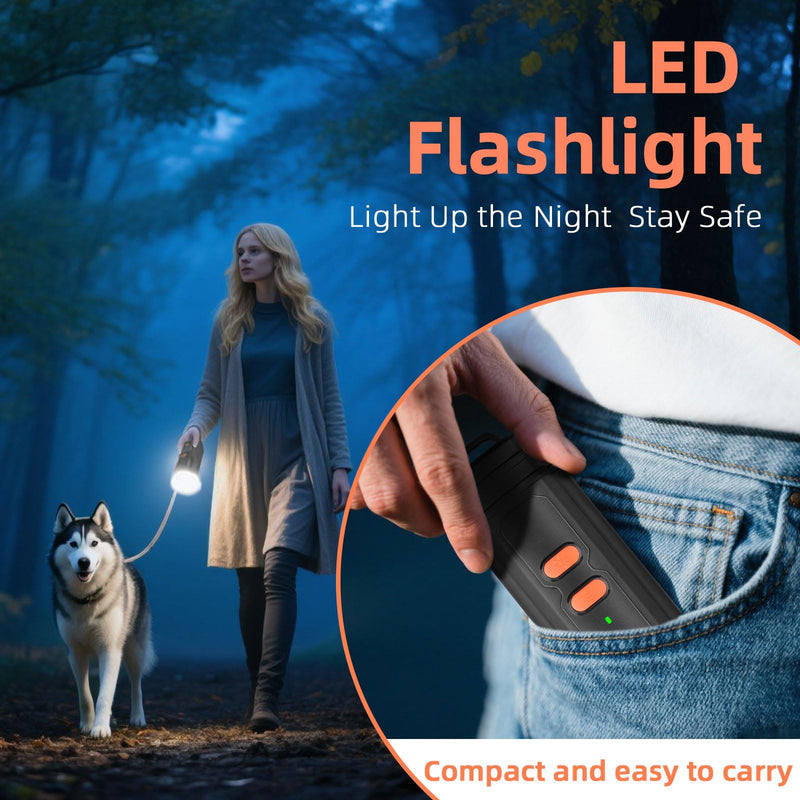 Ultrasonic Bark Control - Dual Training Modes, LED Light, Portable for Indoor/Outdoor Use. Effectively Deters Your & Neighbor's Dogs. - PawsPlanet Australia