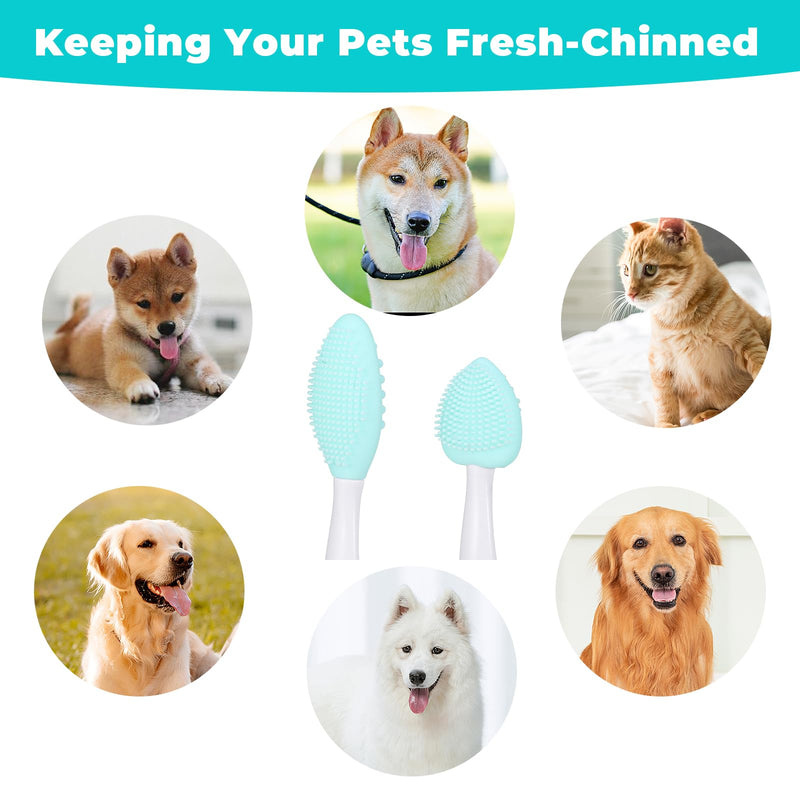 4Pcs Cat Acne Chin Treatment, Black Seed Brush Soft Silicone Cat Grooming Scraper Brush, for Cats Chin Acne & Blackhead Exfoliation, Double-sided Cat Brush 4Pcs - PawsPlanet Australia
