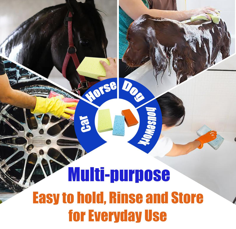 Large Soft Horse Groomer Sponge for Horse Grooming Bathing 3 Pcs