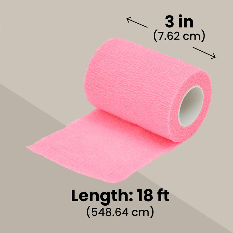 Juvale Self-Adherent Cohesive Bandage Wrap - Joint Support & Vet Wrap for Horses - Versatile First Aid & Pet Bandage - Athletic Compression & Stretch Tape - 3 in x 6 yd, Pack of 12, 6 Colors 3 Inch x 6 Yards - PawsPlanet Australia