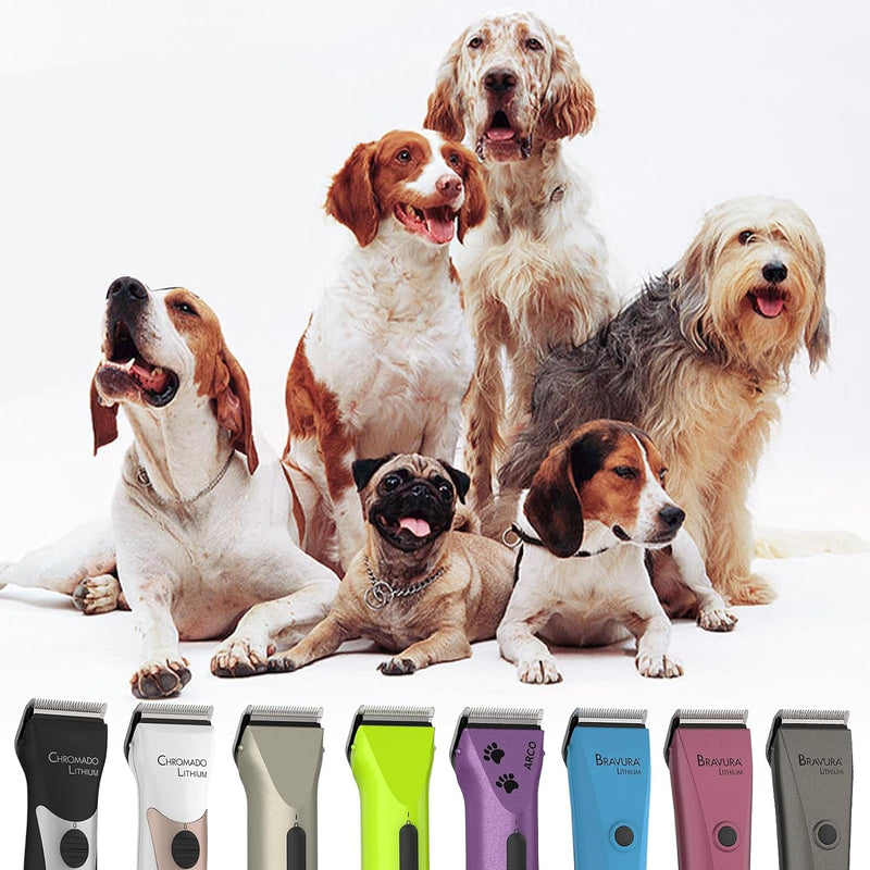 Adjustable 5 in 1 Blades Dog Grooming Blades Compatible with Wahl Animal Clipper Arco, Bravura, Chromado, Creativa, Figura, and Motion Pet, Dog, and Horse (BLACK/2PC) (Black-2) Black-2 - PawsPlanet Australia