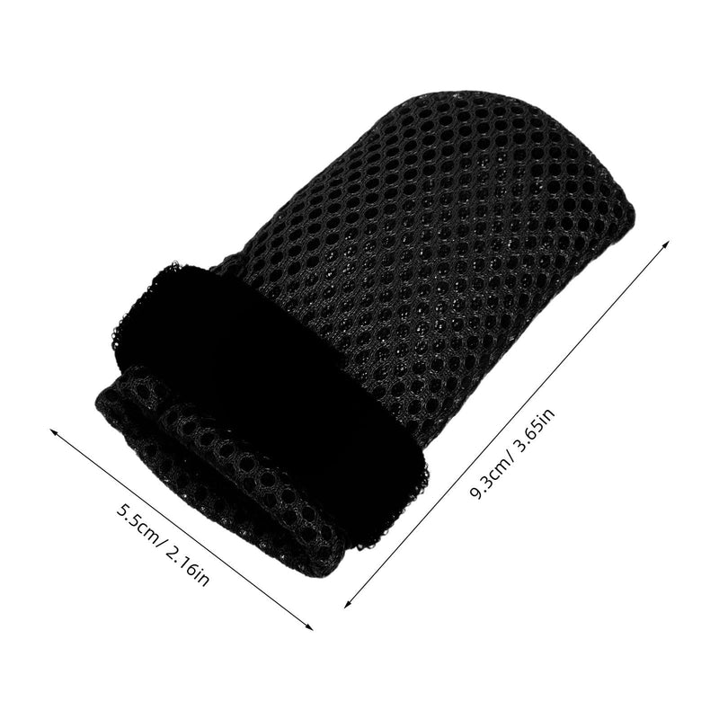 4-pack of cat paw protectors made of breathable polyester. Adjustable claw protection caps for cats to protect during medication administration and claw care.