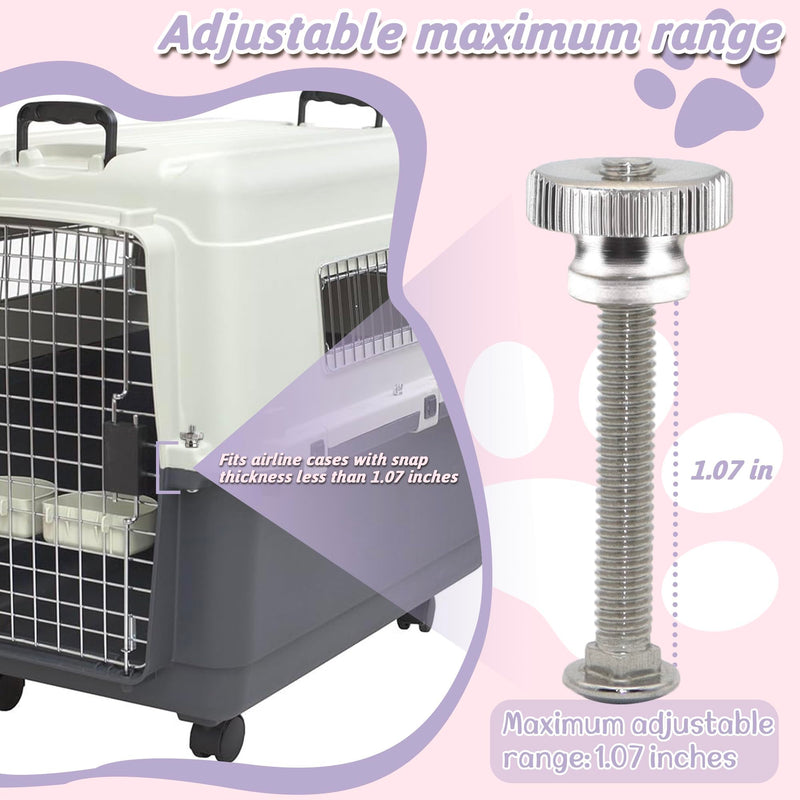 20 Sets Pet Carrier Replacement Fasteners - Heavy Duty Stainless Steel Bolts and Nuts for Kennel - Dog and Cat Replacement Parts, M540-R M5×40-R - PawsPlanet Australia