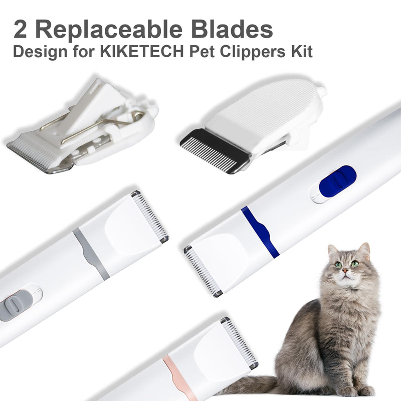 KIKETECH Dog Clippers Blade for Grooming, Replacable Safe & Sharp Dog Trimmer Blades, 304 Stainless Steel and Ceramic, Blade Width 1.25" Compatible with Masagotti Dog Hair Clippers Kit, 2 Packs - PawsPlanet Australia