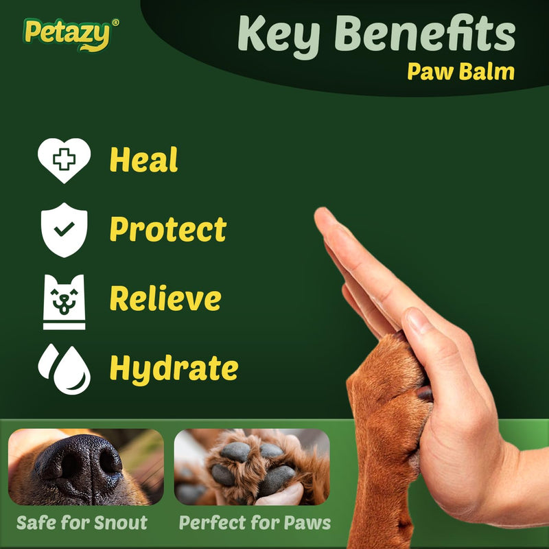 Itch Away Dog Paw Balm for Dogs - Soothes Itchy & Irritated Paws, Natural Nose & Paw Wax with Beeswax, Shea Butter, Coconut Oil, Aloe, Oat, & Vitamin E, Relief for Allergies and Sensitive Pets Itch Away - PawsPlanet Australia